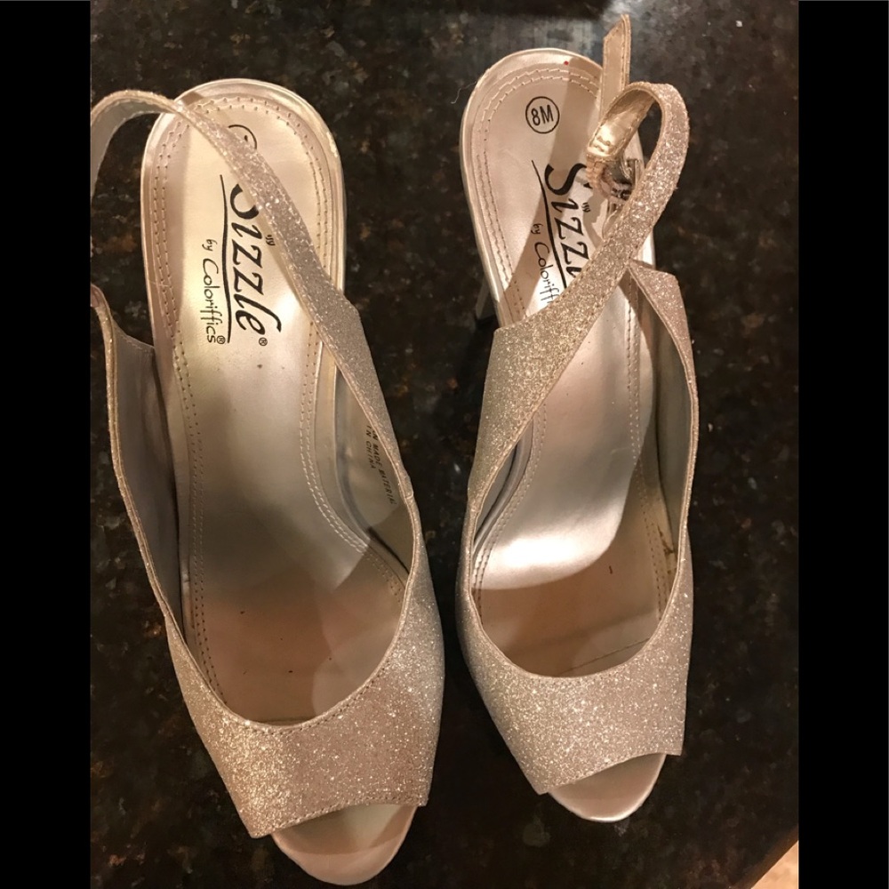 Silver Glitter pumps